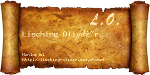 Lisching Olivér névjegykártya